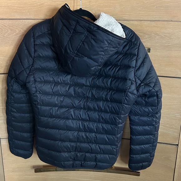 Save the Duck Black Giga FAUX Sheepskin Hooded Jacket Women's M - Picture 4 of 4